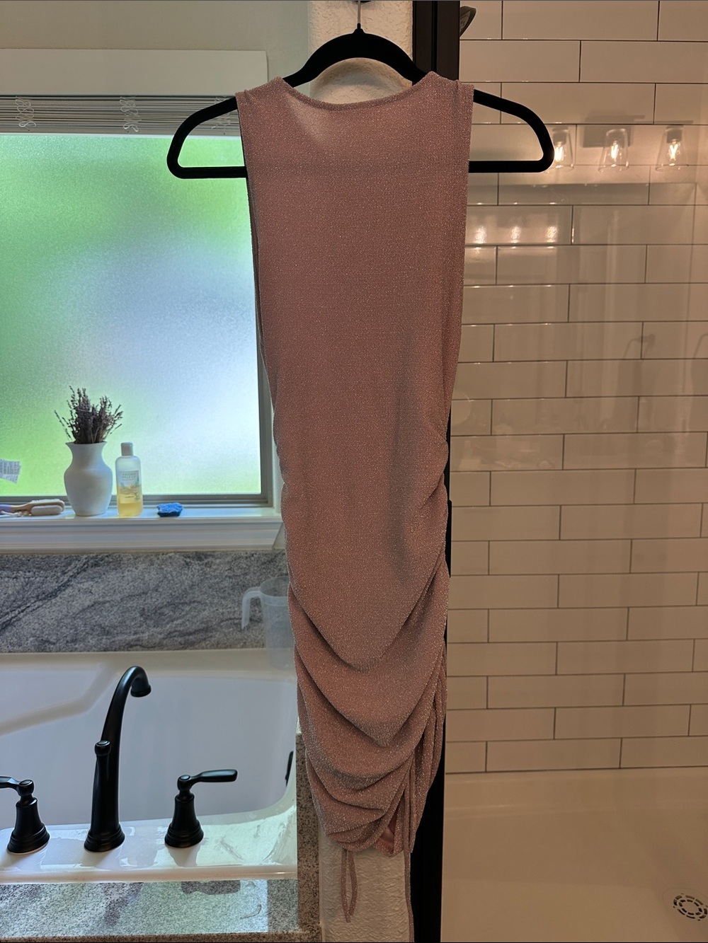 Pink Ruched Mini Dress - Picture 8 of 8